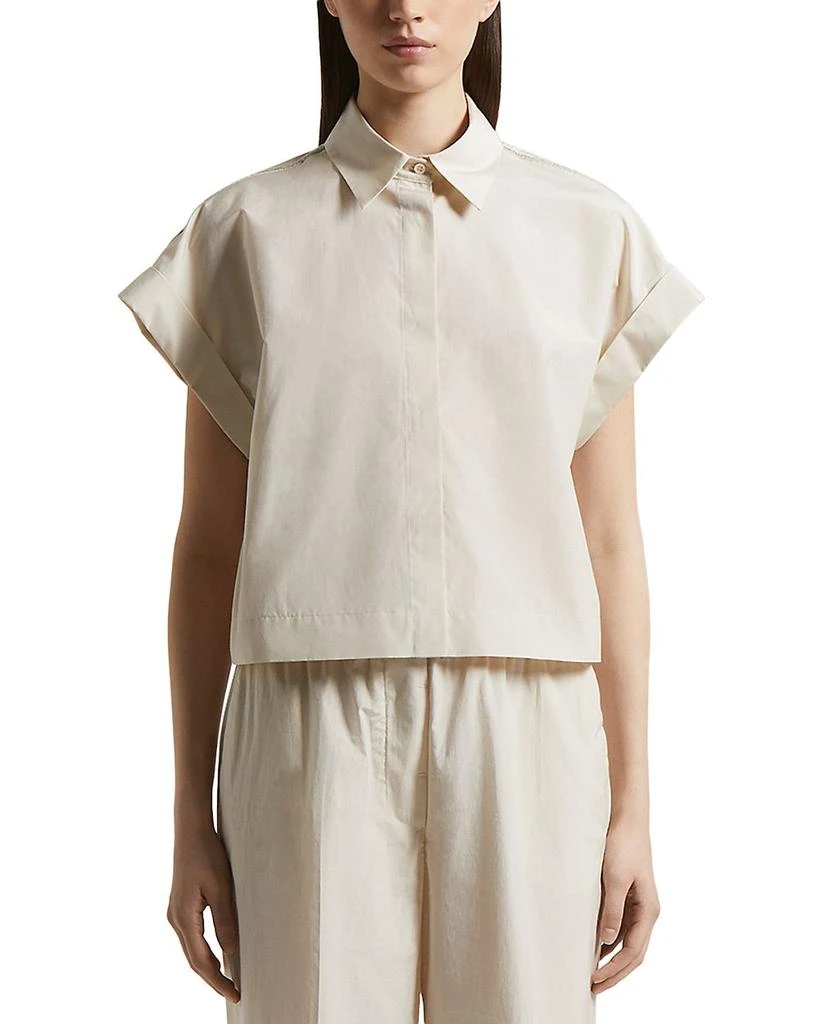 Peserico Short Sleeve Hidden Placket Blouse 1