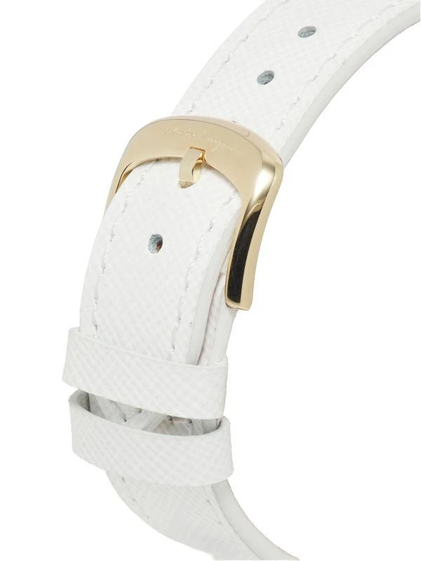 Salvatore Ferragamo Minuetto Stainless Steel Case 
Leather Strap Watch/36MM 4