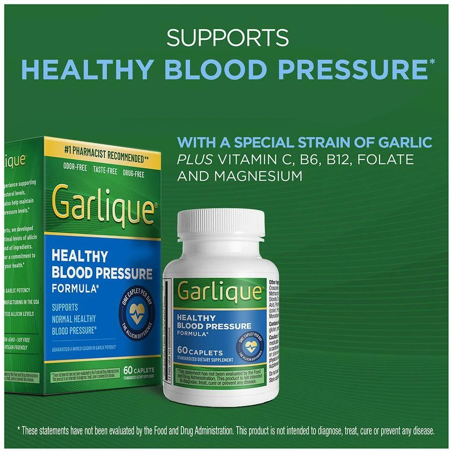 Garlique Garlic Extract Supplement, Healthy Blood Pressure Formula 3