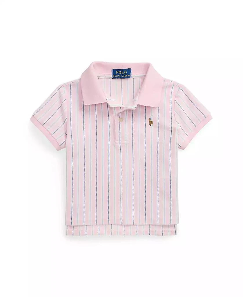 Ralph Lauren Toddler and Little Girls Striped Oxford Mesh Boxy Polo Shirt 1