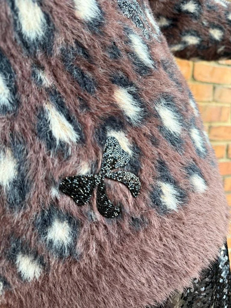 Hannah Banana Hannah Banana - Cheetah Sweater With Bow 2