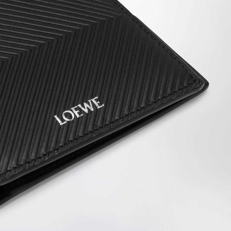 Loewe Bifold wallet in textured black calf leather 4