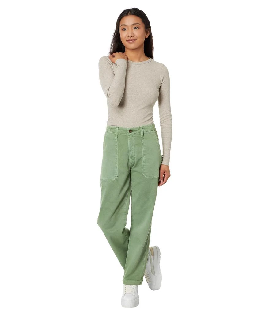 AG Jeans Analeigh High-Rise Straight Crop in Sulfur Forest Pike 4