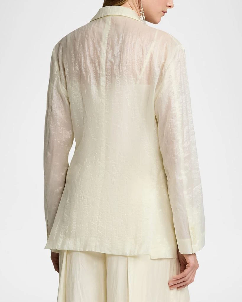Ralph Lauren Lori Crinkle Double Organdy Single-Breasted Jacket 3