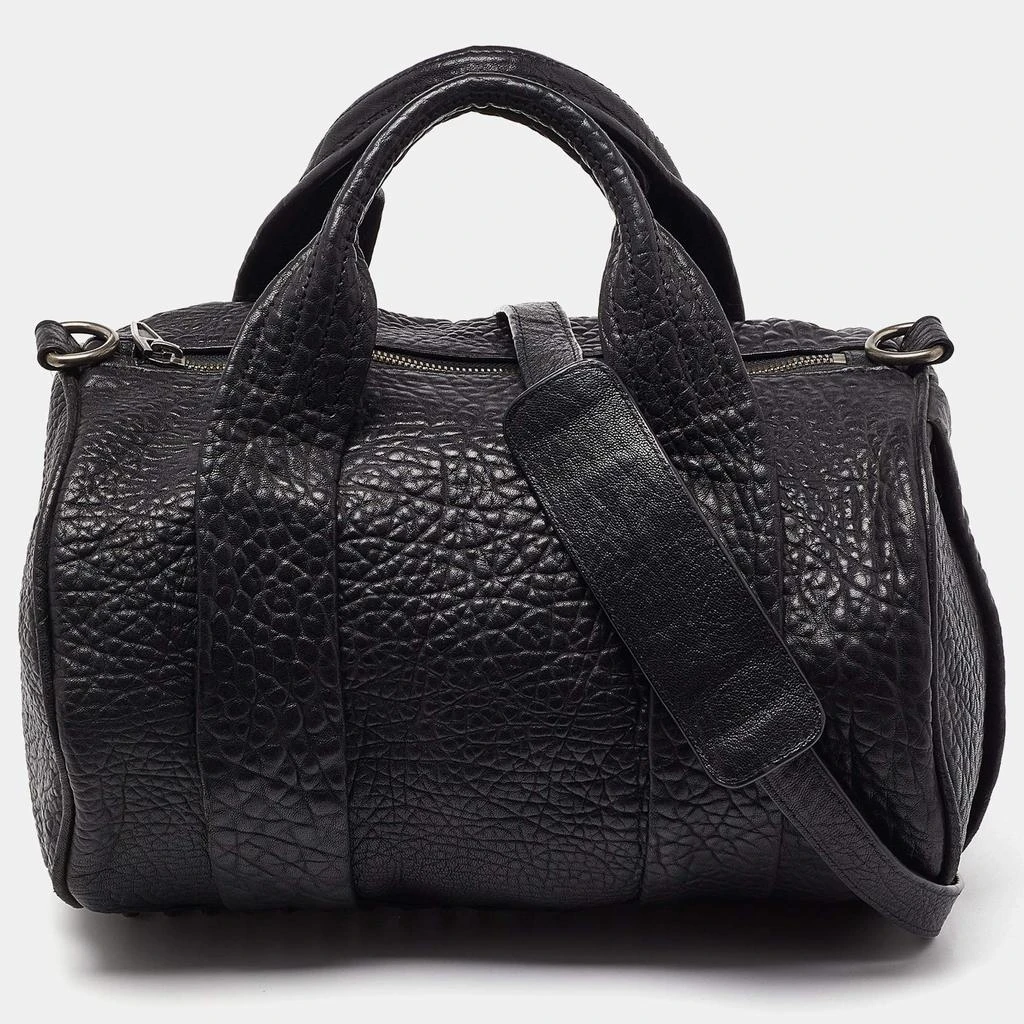 Alexander Wang Alexander Wang Black Pebbled Leather Rocco Duffle Bag 1