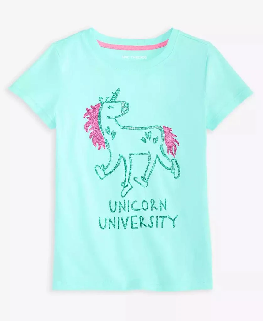 Epic Threads Toddler Girls Unicorn University Graphic T-Shirt, Exclusively at Macy's 1