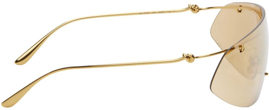 Bottega Veneta Gold Knot Shield Sunglasses 2