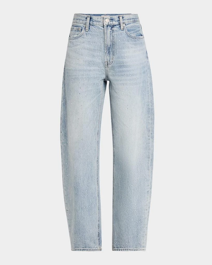 PISTOLA Wes High-Rise Rhinestone Barrel Jeans 1