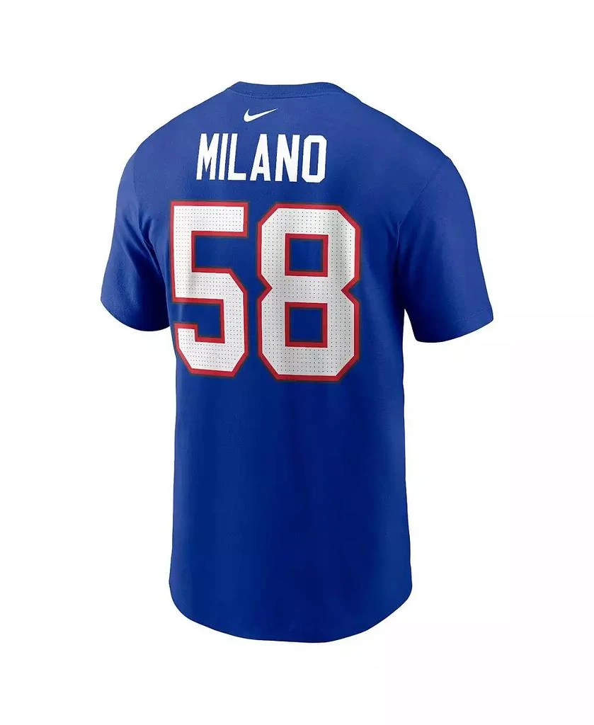 NIKE Men's Matt Milano Royal Buffalo Bills Player Name and Number T-shirt 2