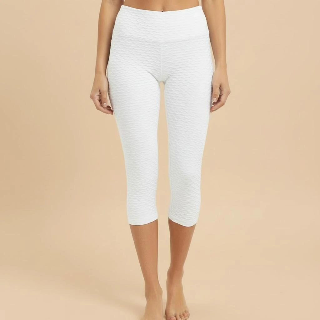 BBrazil Clothing Bbrazil Clothing - Diamond Jacquard Lycra Textured Capri Leggings