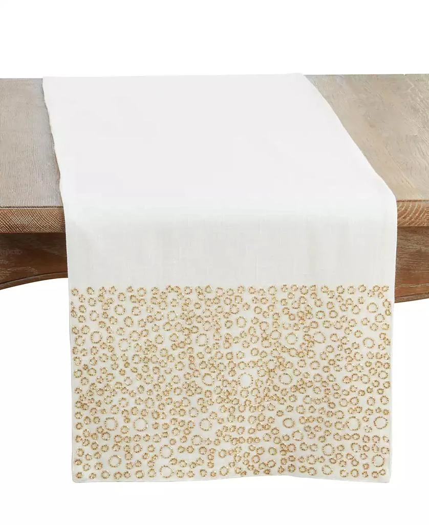 Saro Lifestyle Beaded Band Table Runner