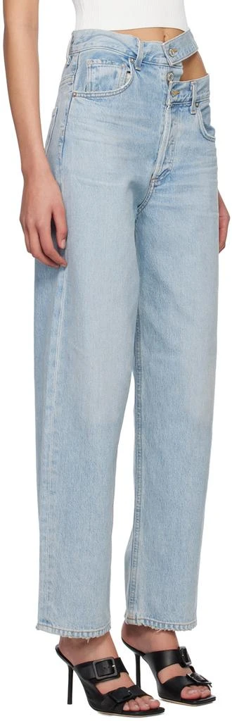 AGOLDE Blue Broken Waistband Jeans 2