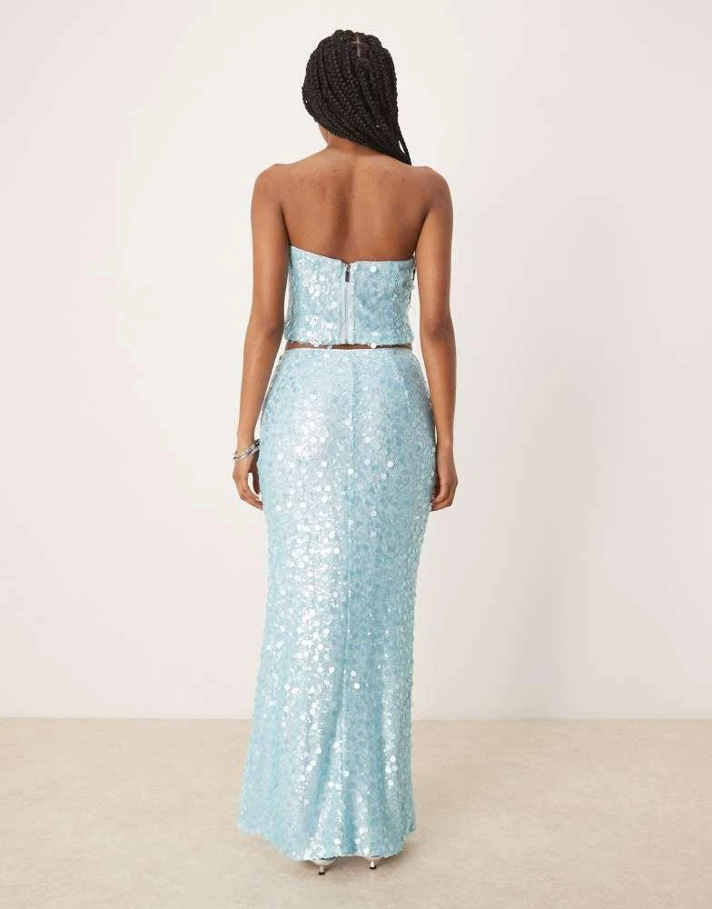Amy Lynn Amy Lynn disc sequin maxi skirt co-ord in aqua blue - Dresses &  Skirts - Free Shipping - BeyondStyle