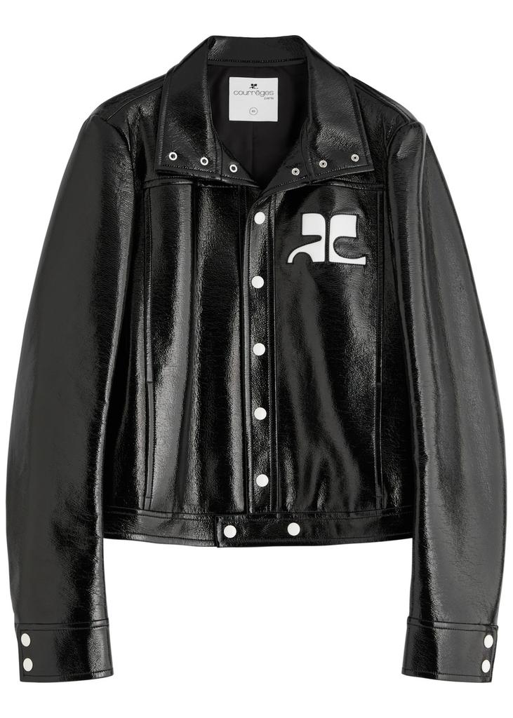 Courrèges Boxy crinkled vinyl jacket