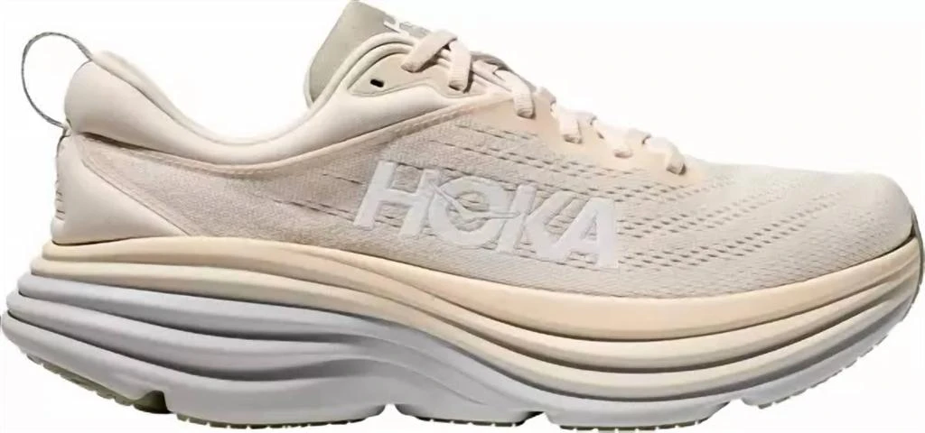 Hoka One One Men's Bondi 8 Running Shoes In Oatmilk 1