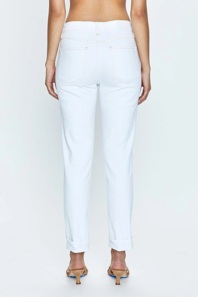 Pistola Denim Riley Mid Rise Girlfriend - Le Blanc 4