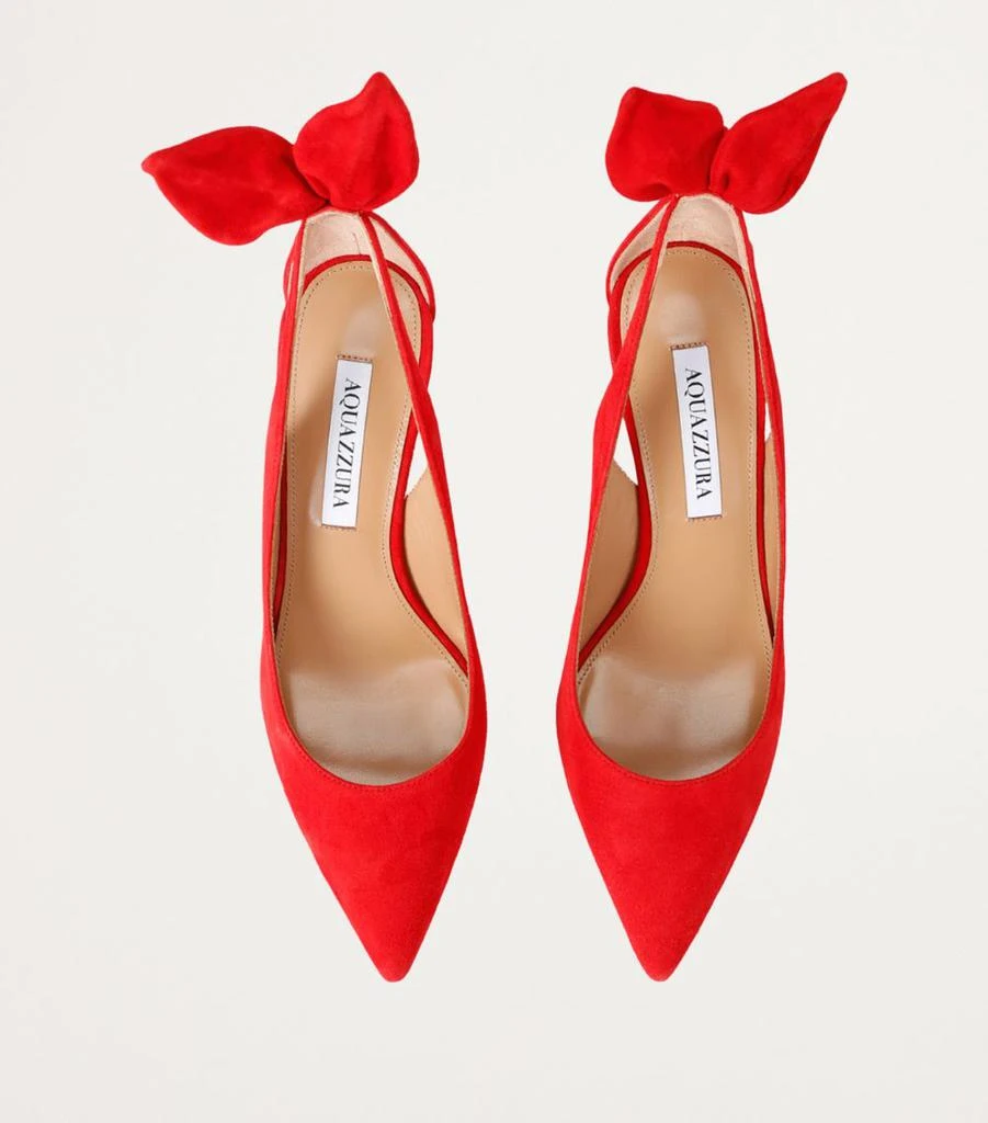 Aquazzura Suede Bow Tie Pumps 85 4