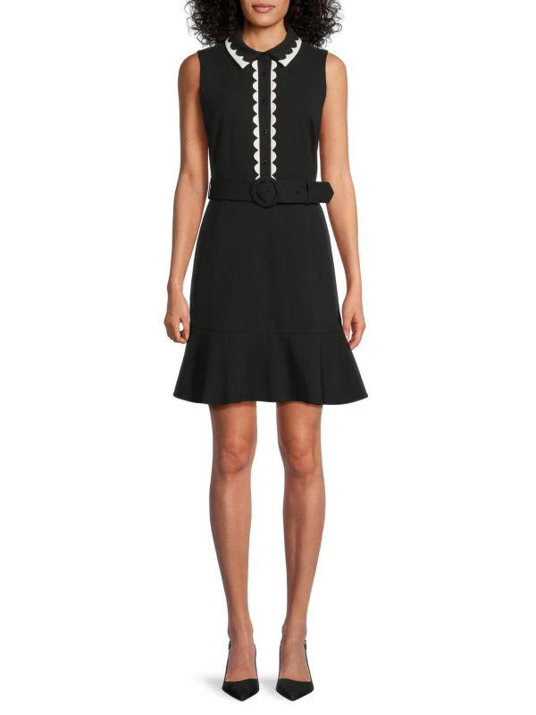 Karl Lagerfeld Paris Belted Fit & Flare Dress 1