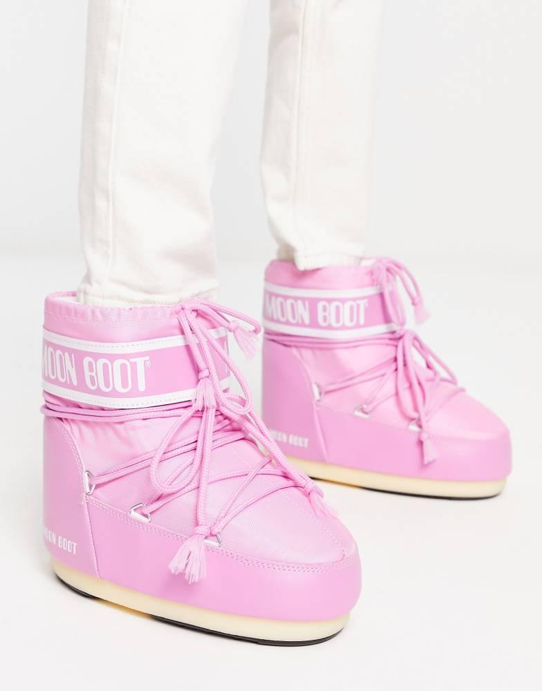 Moon Boot Moon Boot Icon waterproof nylon low boot in pink