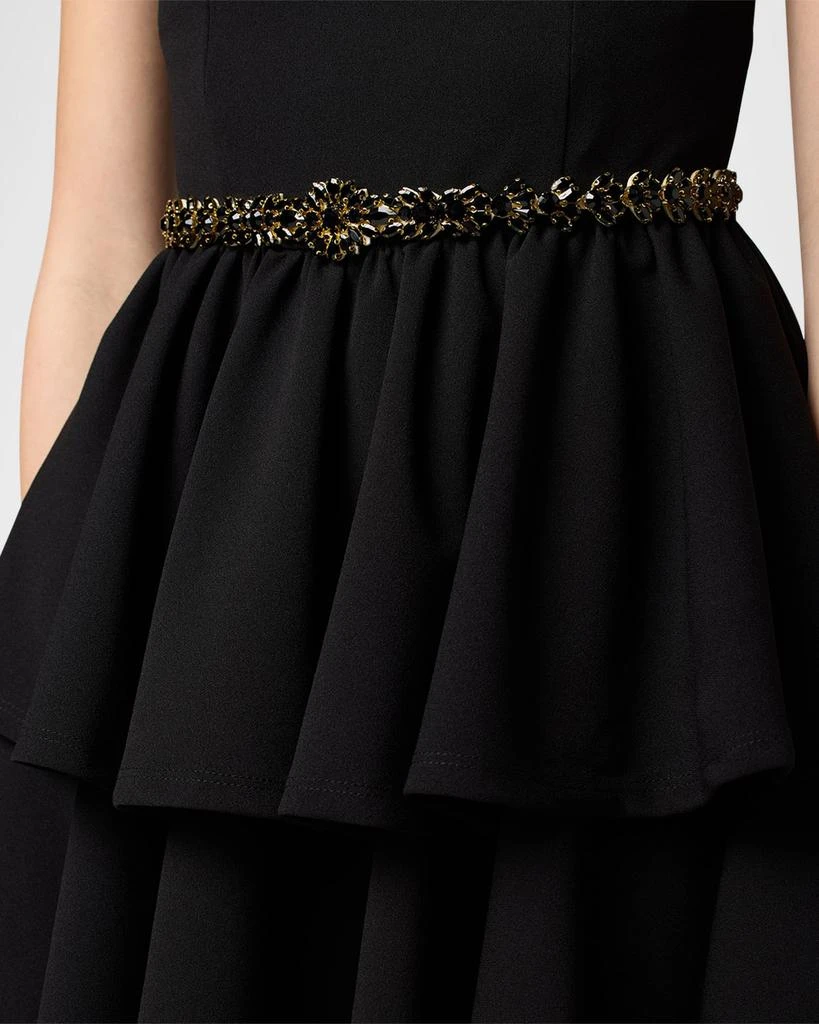 Un Deux Trois Girl's Tiered Dress W/ Embellished Belt, Size 10-16 3