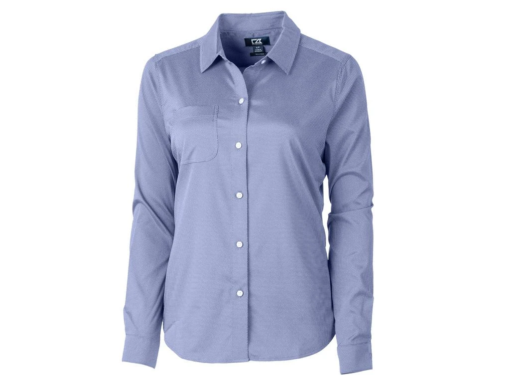 Cutter & Buck Versatech Geo Dobby Stretch Womens Long Sleeve Dress Shirt 3