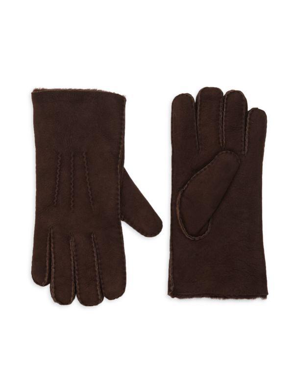 Portolano Shearling-Lined Suede Gloves