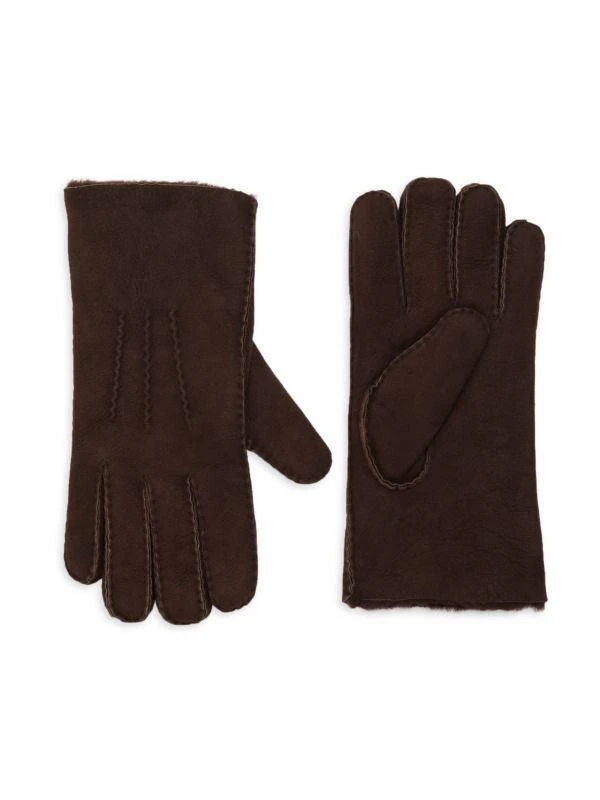 Portolano Shearling-Lined Suede Gloves 1