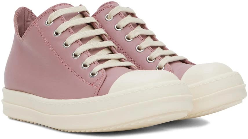 Rick Owens Pink Washed Calf Sneakers 4