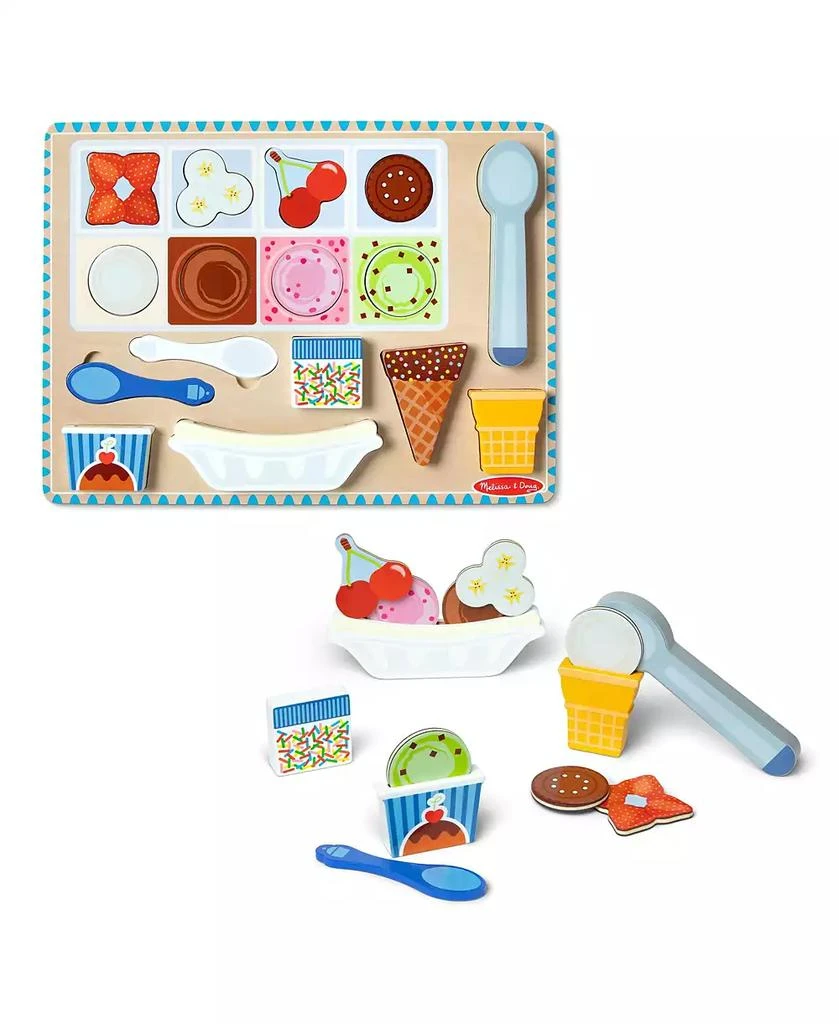 Melissa & Doug Melissa & Doug Wooden Magnetic Ice Cream Puzzle & Play Set 1