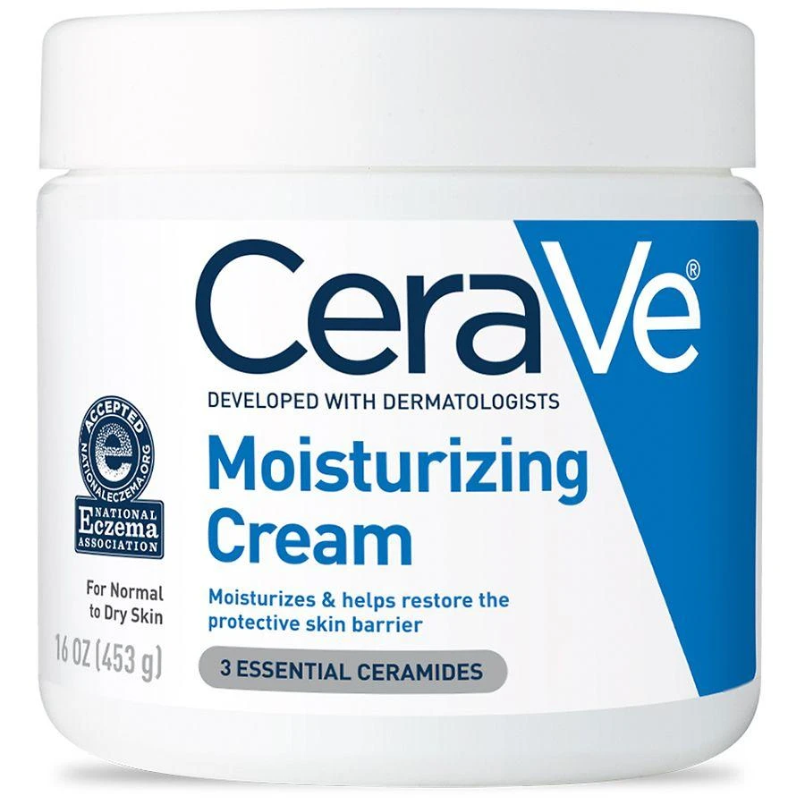 CeraVe Face and Body Moisturizing Cream for Normal to Dry Skin with Hyaluronic Acid Unscented 1