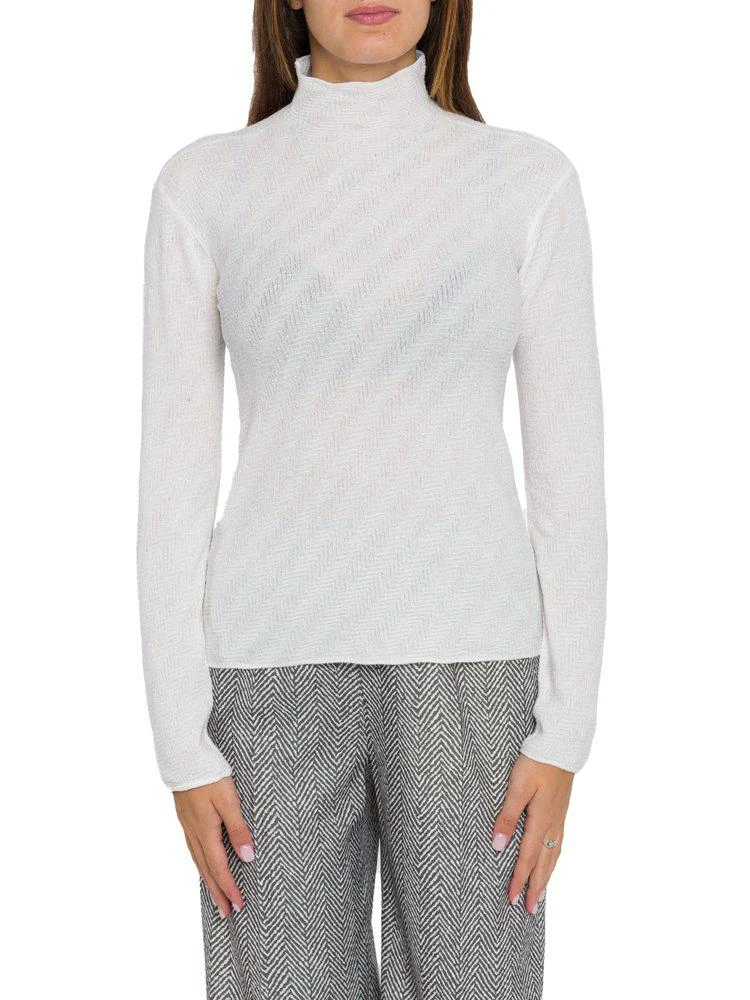 Emporio Armani Emporio Armani Chevron-Pattern Knitted Jumper 1