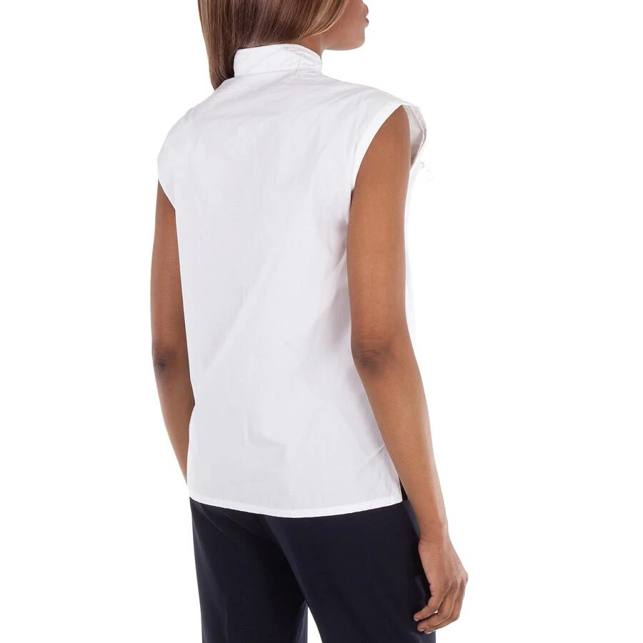 Burberry Half-Zip High-Neck Cotton Tank Top 3