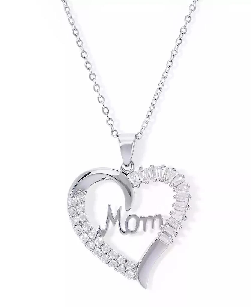 Shop Cubic Zirconia Mom Heart Pendant 18