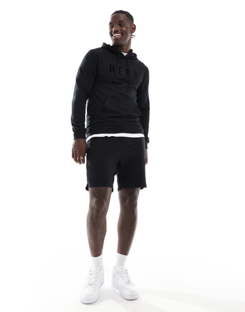 HERA Hera focus lightweight slim fit hoodie in black