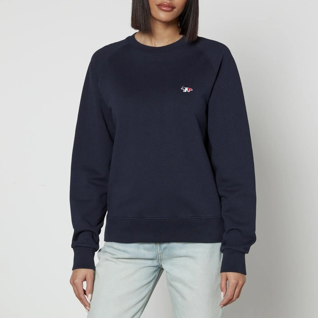 Maison Kitsune Women's Tricolor Fox Patch Sweatshirt - Navy 1