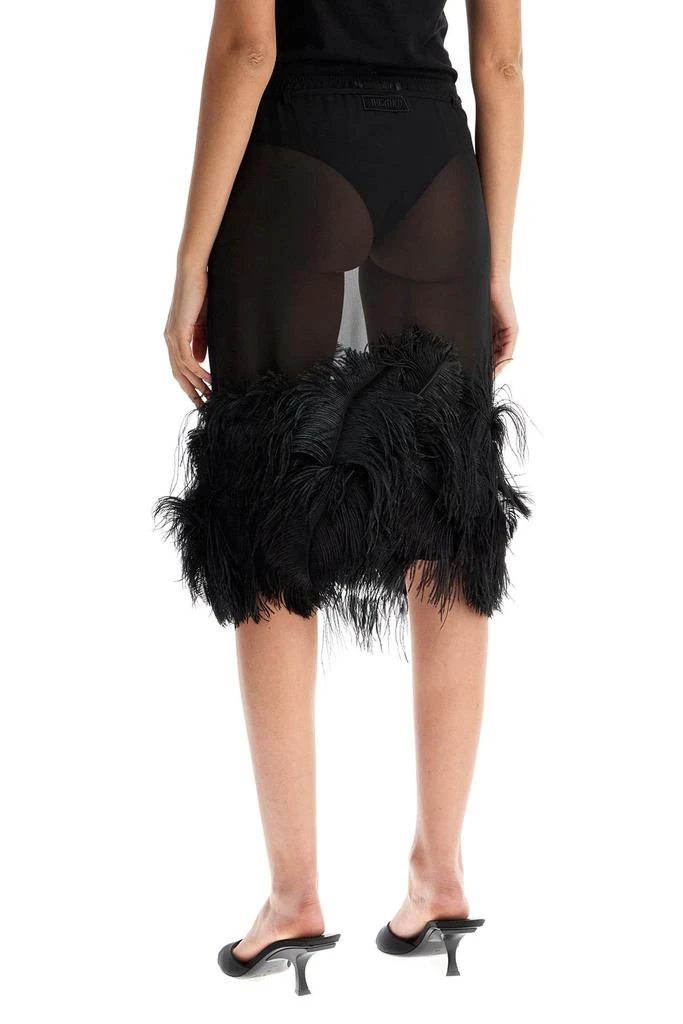 The Attico midi skirt with feathers. 3