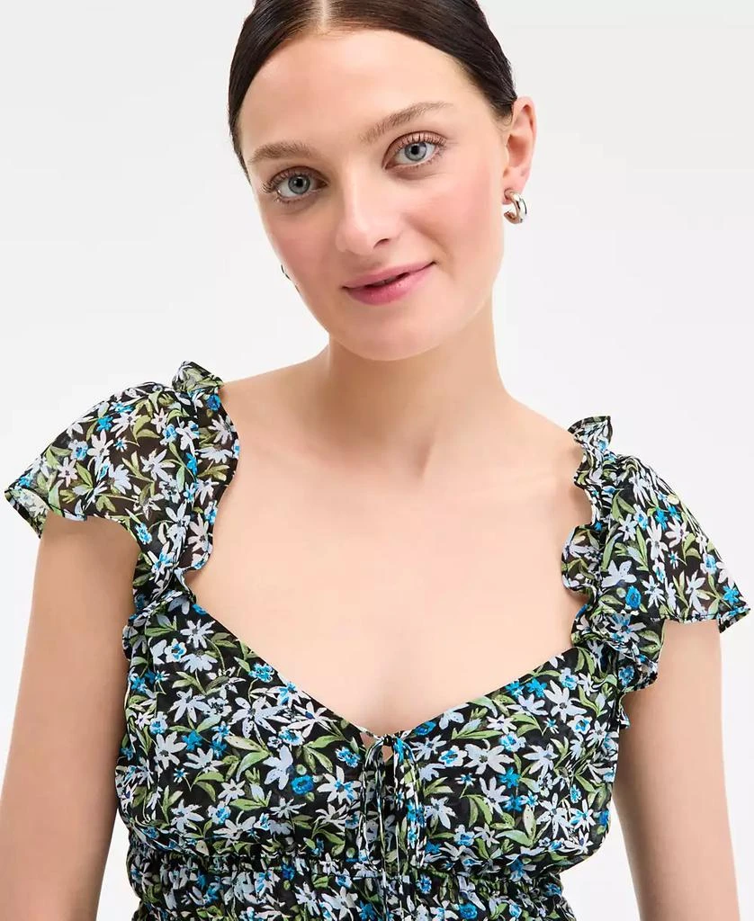 On 34th Women's Floral Flutter-Sleeve Tie Tank, Exclusively at Macy's 3