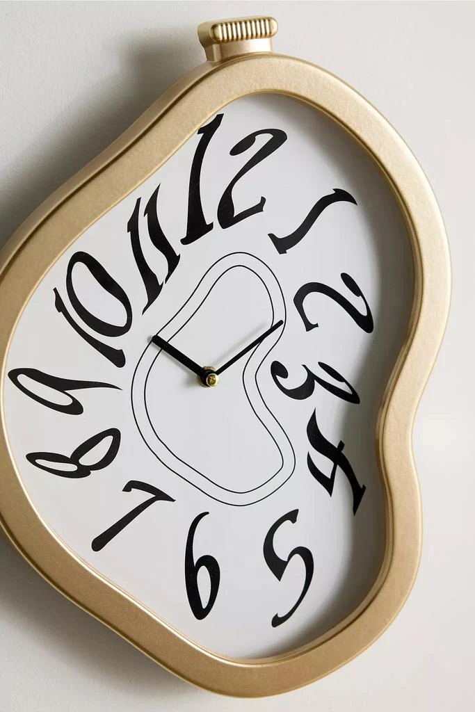 Urban Outfitters Twisted 11” x 15” Analog Wall Clock 2