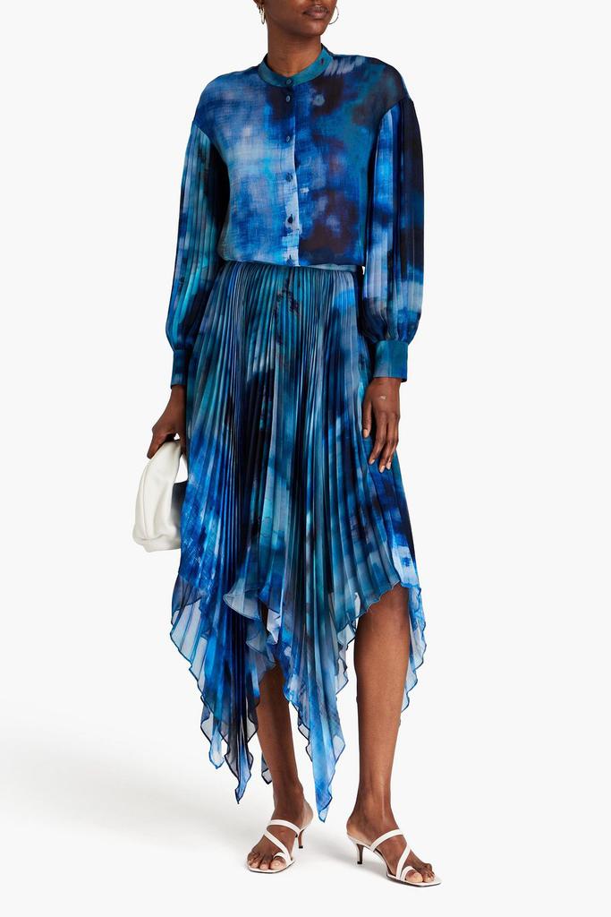 Altuzarra Pleated tie-dyed chiffon maxi skirt