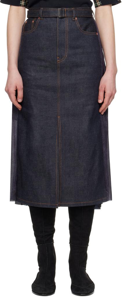 sacai 国内買付 Cotton Chino Skirt Sacai Belted Cotton Chinos Skirt | Nordstrom