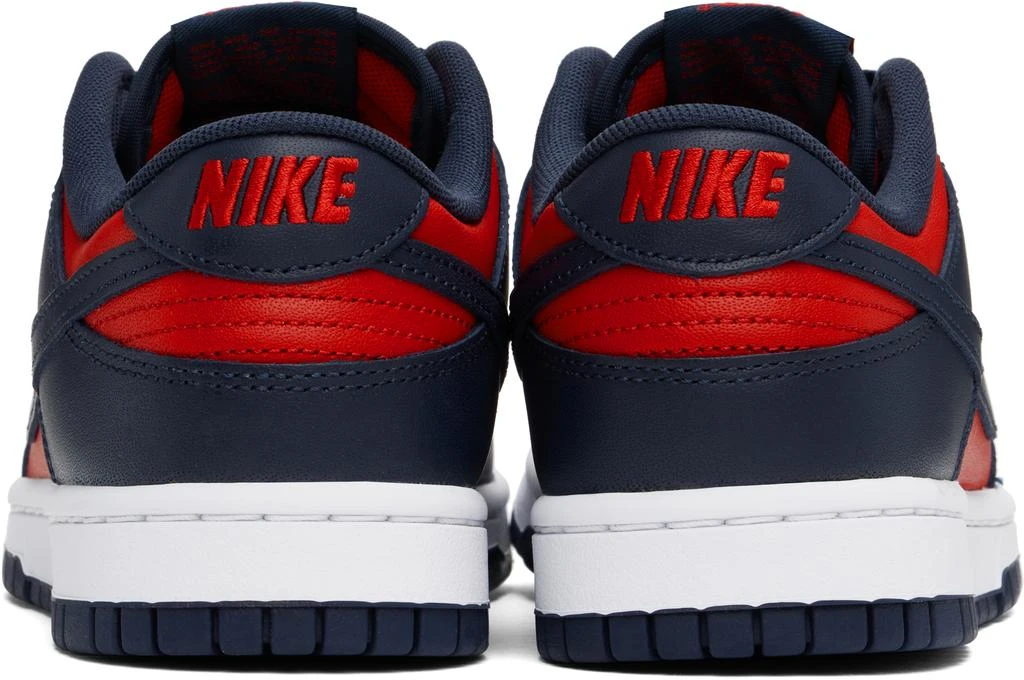 NIKE Red & Navy Dunk Low Retro Sneakers 2