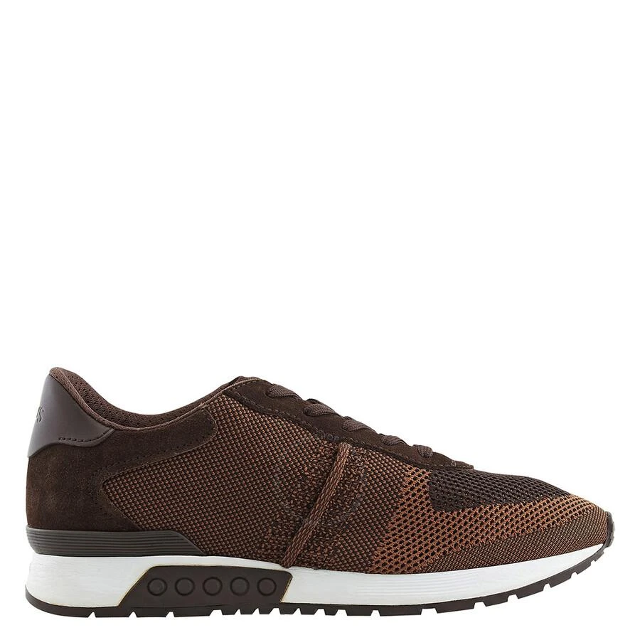 Tod's Tods Men's Dark Brown Leather and Mesh Running Sneakers, Brand Size 5 ( US Size 6 ) 1