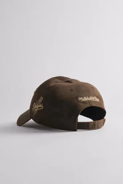 Mitchell & Ness Mitchell & Ness MLB Los Angeles Dodgers Leather Dad Hat 3