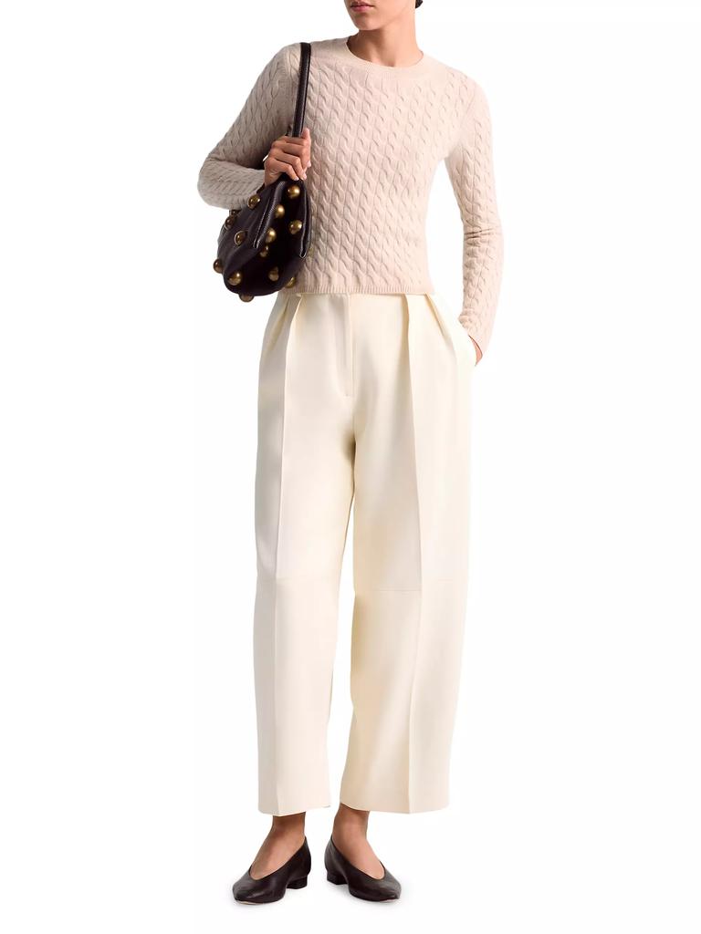Altuzarra Dash Pleated Crepe Tapered Pants