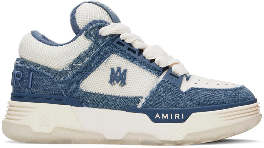 AMIRI Indigo & White Vintage Denim MA-1 Sneakers 1
