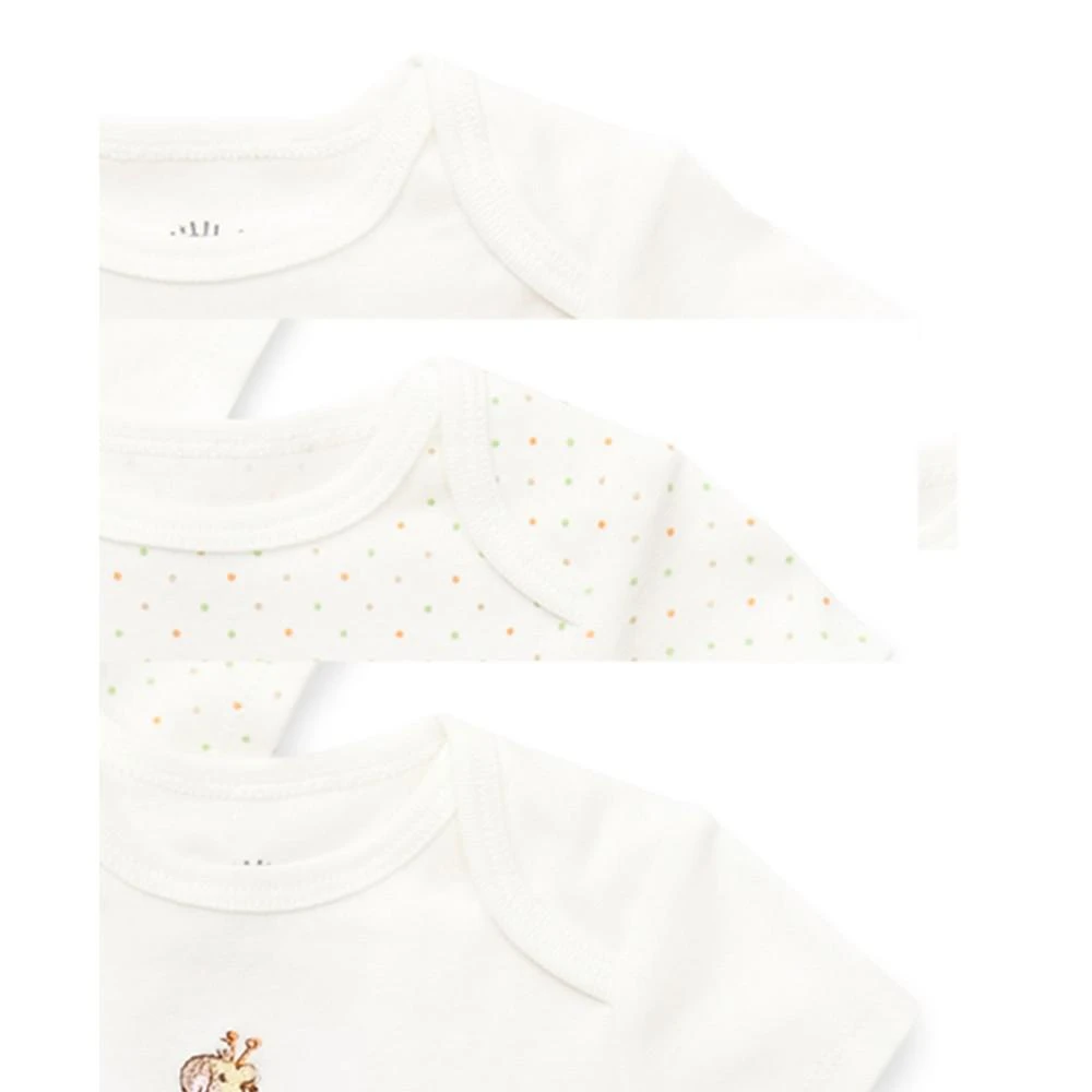 Little Me Baby Boys or Baby Girls Giraffe Bodysuits, Pack of 3 2