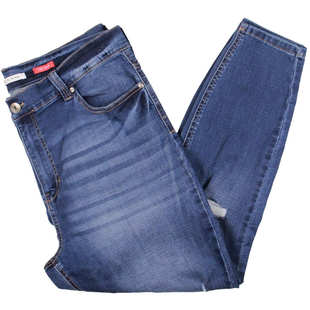 Celebrity Pink Plus The Spice Womens Skinny High-Rise Ankle Jeans