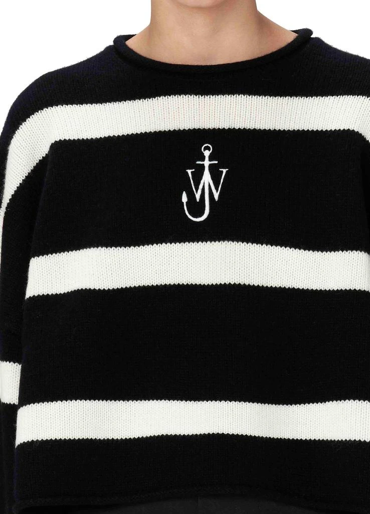 JW Anderson Cropped jumper with anchor logo embroidery 4