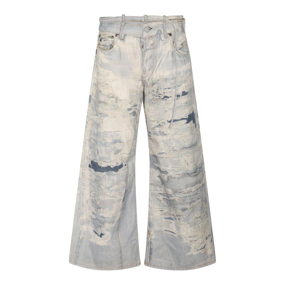 Acne Studios Acne Studios Distressed Wide-Leg Jeans 1