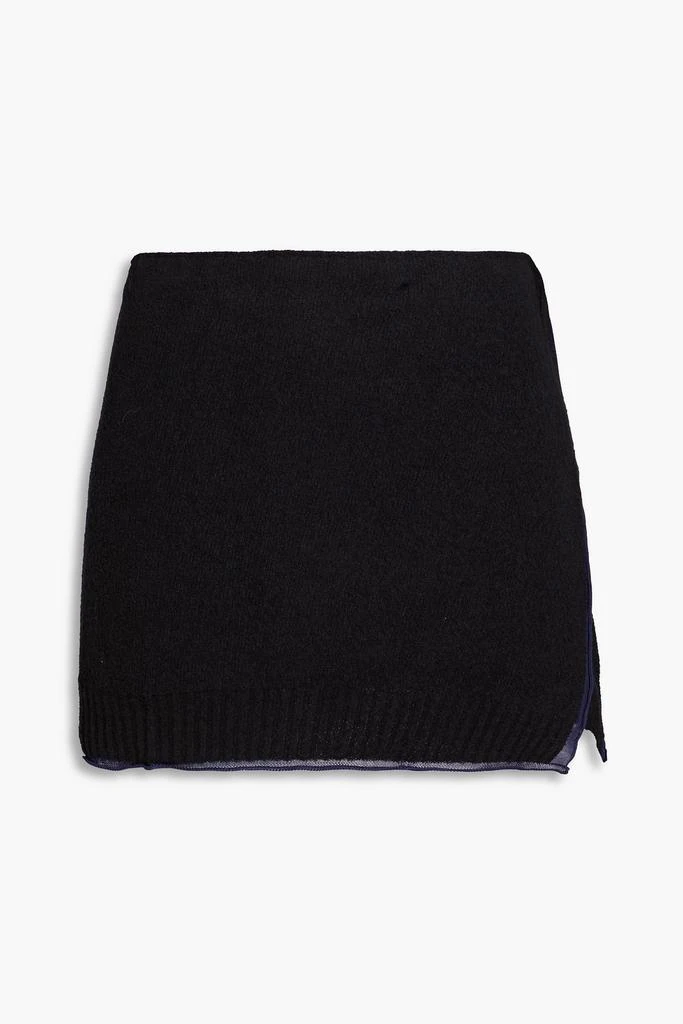 Jacquemus Bagnu cotton-blend bouclé mini wrap skirt 1